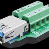 65370 USB 3.0 A socket > 10-pin terminal block