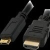 ICOC-HDMI-B-025 High Speed HDMI cable with Ethernet, Mini C male > HDMI A male,