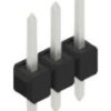 Pin header, 3 pole, pitch 2.54 mm, straight, black, 10048012