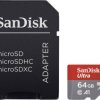 Karta SanDisk microSDHC Ultra® A1 64GB Class10 UHS-I wraz z adapterem karty SD
