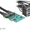 90501 PCIe x1 card > 16x serial RS-232, ESD