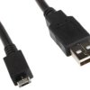Kabel USB Złącze A USB A Złącze B Micro USB typu B dł. 3m Przewód USB USB 2.0 kolor: Czarny