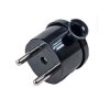 Wtyczka kątowa MINI b/u 16A 250V rozbieralna czarny WT-10/CZARNY