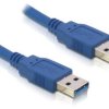 Delock Kabel USB USB 3.0 Złącze męskie USB-A, Złącze męskie USB-A 1.50 m niebieski 82430