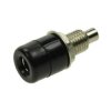 GNIAZDO BANAN 4mm CZARNE NIKLOWANE PRZYKRĘCANE 22mm 24A 60V