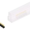 Pin header, 9 pole, pitch 2.54 mm, angled, black, SL10SMD0409SSM