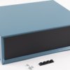 Steel/aluminum enclosure, (L x W x H) 305 x 254 x 102 mm, blue, IP32, 1426W-B