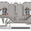 Double through terminal, spring-clamp connection, 0.08-1.5 mm², 2 pole, 18 A, 8 kV, gray, 279-826