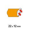 30007269 Price labels, 22x12 mm, permanent, orange, 6000 pieces