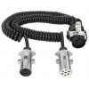 Spiralny adapter kablowy QLY-s do naczepy 24V wtyk 15-pin / 2 metalowe wtyki 7-pin typu N+S 4m