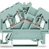 3-wire feed-through terminal, spring-clamp connection, 0.08-2.5 mm², 1 pole, 24 A, 8 kV, orange, 280-654