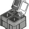 Small parts container, black/transparent, (L x W x D) 16 x 12 x 15 mm, N1-6-6-10-1 LS