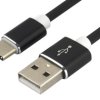 Kabel USB A do USB-C 1m QC3.0 silikonowy czarny 3A