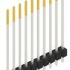 Pin header, 10 pole, pitch 2.54 mm, straight, black, 10048988