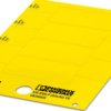 PVC device marker, (L x W) 29.8 x 59.7 mm, yellow, carrier card with 4 pcs, 0828905