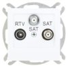 As Gniazdo Antenowe Rtv-Sat-Sat Białe Gpa-G2s/M/00