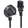 Lindy 30430 0.2m UK 3 Pin Plug To IEC C13 Mains Power Cable, Black