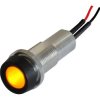 Lampka kontrolna do montażu panelowego, Żółta 10.2mm LED Czarny Oxley