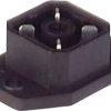 Złącze z kołnierzem i stykami do lutowania czarny G 4 A 5 M Ilość styków:4 Hirschmann Zawartość: 1 szt.
