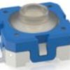 Short-stroke pushbutton, Form A (N/O), 100 mA/35 V, unlit , actuator (blue, L 1.33 mm), 6 N, SMD, 1.14.100.803/0000