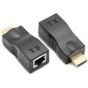 HDMI Over Ethernet - Network Adapter - 30m HDMI Extender over LAN RJ45 CAT 5e / 6 4K