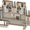 Multi level terminal block, push-in connection, 0.14-6.0 mm², 4 pole, 32 A, 8 kV, dark beige, 2540020000
