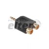 Wtyk Jack 3,5mm - 2x gniazdo cinch złocone