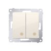 SIMON 54 Wyłącznik krzyżowy podwójny 2 klawisze krem DW7/2.01/41 KONTAKT SIMON