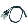 2M 3.5mm Stereo Plug to 2 x XLR Female Socket Lead