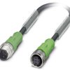 Kabel do czujników/elementów wykonawczych Phoenix Contact SAC-3P-M12MS/1,5-PUR/M12FS B 1668331, złącze żeńskie M12, pros