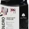 Velcro tape, 50 mm, with adhesive and fleece part, black, 1 m, VEL-EC60241