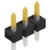 Pin header, 3 pole, pitch 2.54 mm, straight, black, 10058219