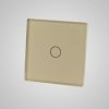 TouchMe Mały panel szklany, łącznik pojedynczy, złoty TM530G
