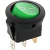 PRZEŁĄCZNIK OKRĄGŁY 23mm 250V 6A 3 PIN BISTABILNY ZIELONY