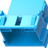 Plug, unequipped, 18 pole, straight, 3 rows, blue, 3-967629-1
