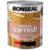 Ronseal 39420 Interior Varnish Quick Dry Gloss Ebony 750ml