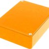 Aluminum die cast enclosure, (L x W x H) 119 x 94 x 34 mm, orange, IP54, 1590BBOR