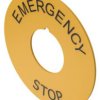 Osłona przycisku, Napis Emergency Stop