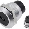 Gniazdo przyłączeniowe USB-C - USB-C do zabudowy na panel srebrny