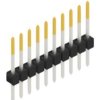 Pin header, 10 pole, pitch 2.54 mm, straight, black, 10046471