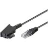Goobay 51233 DSL Cable Black 3m 1x RJ45 plug - 1x TAE-F plug