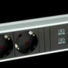 916.504 POWER FRAME M 2x CEE7/3, 1x USB A&C 22W 1x CM 0.2m GST18