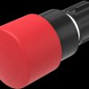 Mushroom pushbutton, rotary release, unlit, latching, waistband round, red, front ring black, mounting Ø 22.3 mm, 45-2C36.1820.0