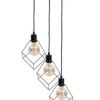 Lampa wisząca loftowa 3xE27 RUBEN WOOD