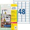 L4778-20 Film labels, water-resistant, 45.7 x 21.2 mm, 960 pieces, white