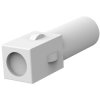 Plug housing, 1 pole, straight, white, 350865-1