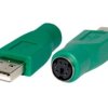 Adapter wtyk USB-A na gniazdo PS2