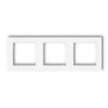 Mini Ramka Uniwersalna Potrójna Z Tworzywa Biały Mat 25Mr-3