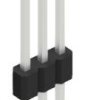 Pin header, 3 pole, pitch 1.27 mm, straight, black, 10060291