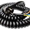 Kabel zasilający 3 Core Polichlorek winylu PVC Sheath Czarny